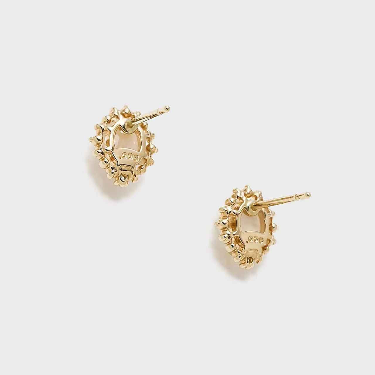 Moonstone Stud Earrings - June Birsthone Jewelry