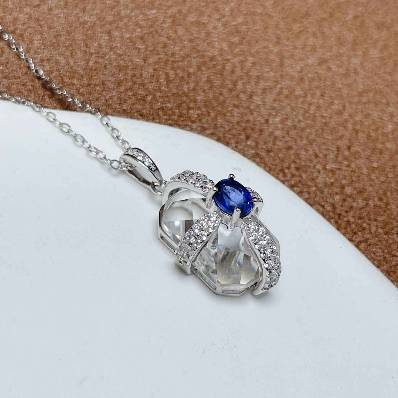 Sapphire Jewelry Set - Sapphire Necklace & Sapphire Ring