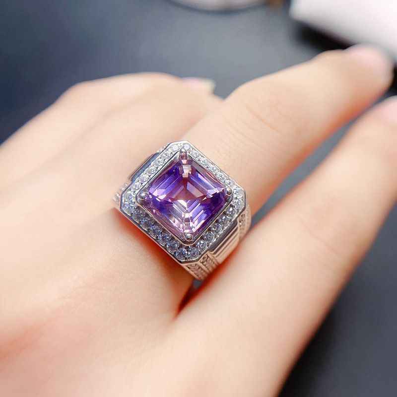 Mens Amethyst Ring