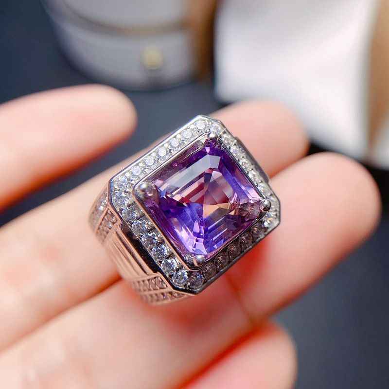 Mens Amethyst Ring