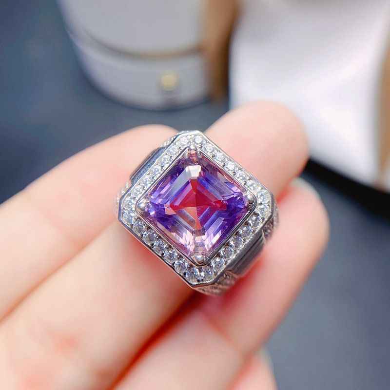 Mens Amethyst Ring