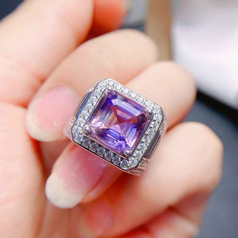 Mens Amethyst Ring