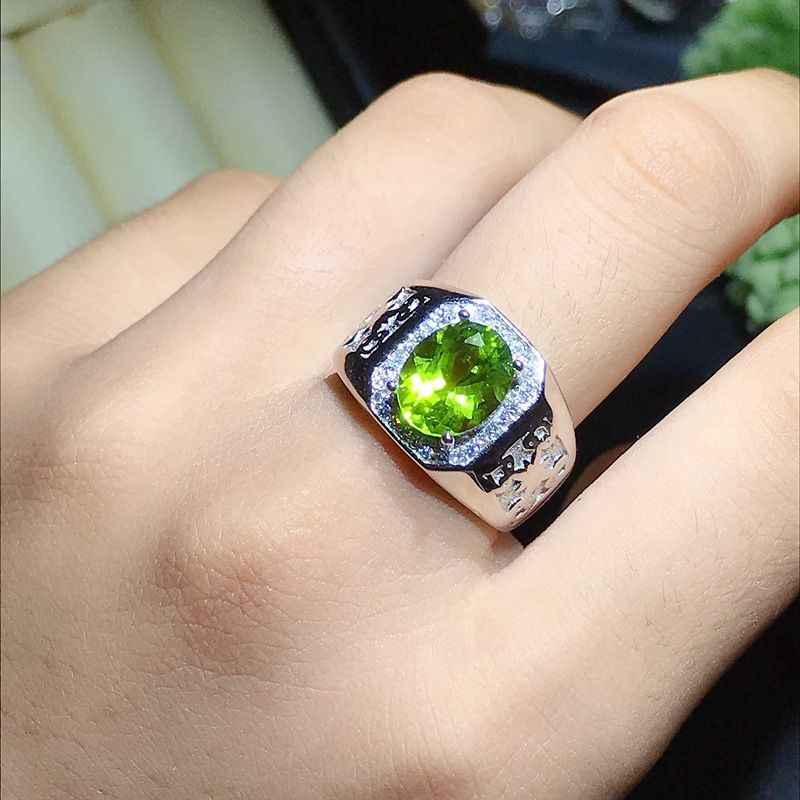 Peridot Mens Ring