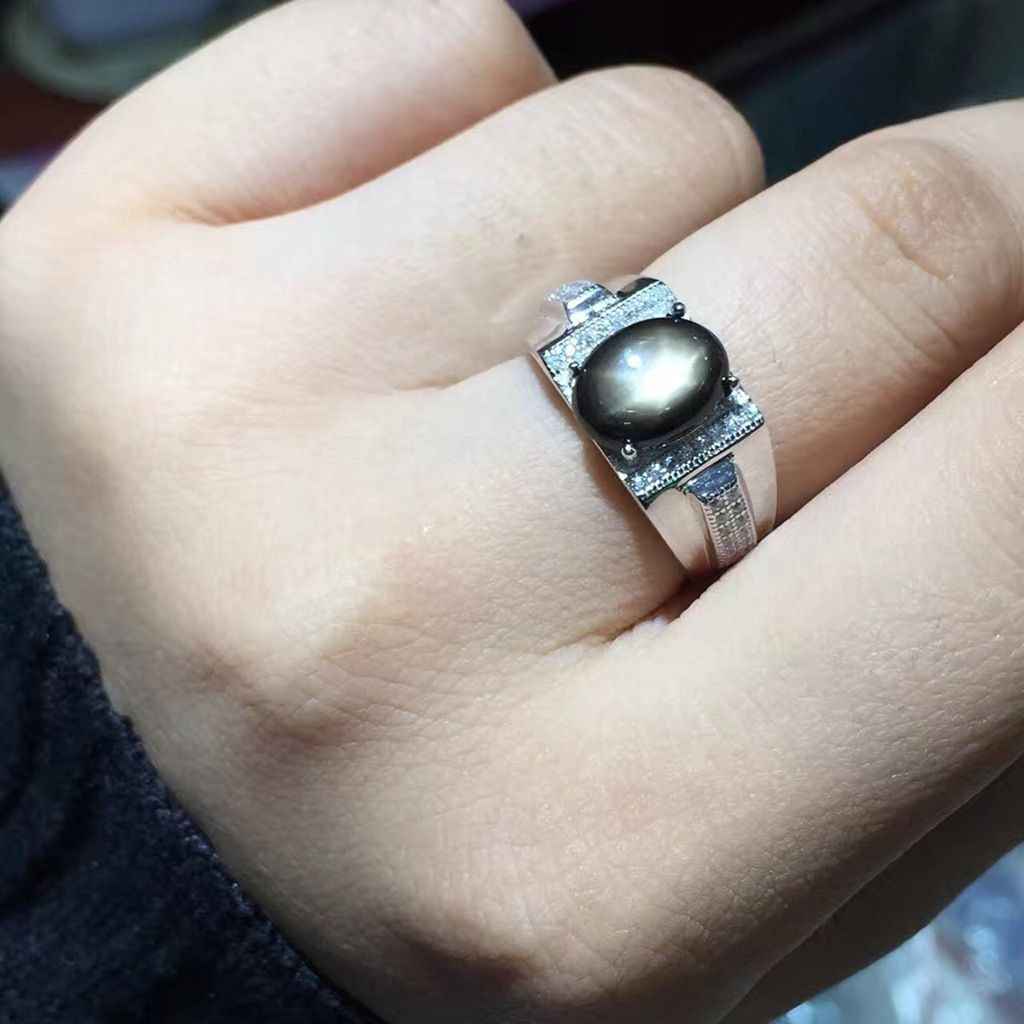 Star Sapphire Ring - Mens Sapphire Ring