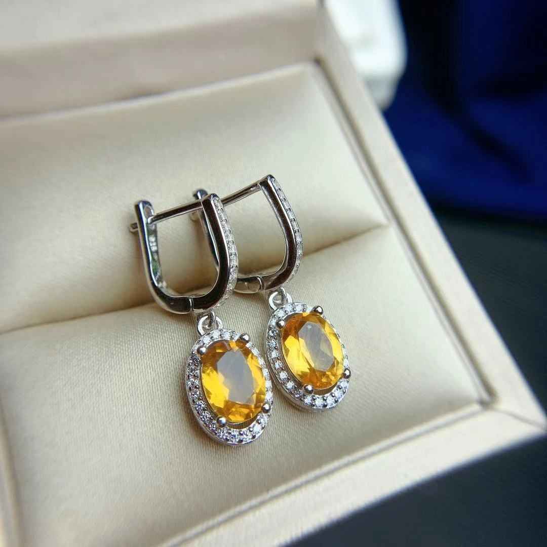 Citrine Drop Earrings - Fortune Earrings