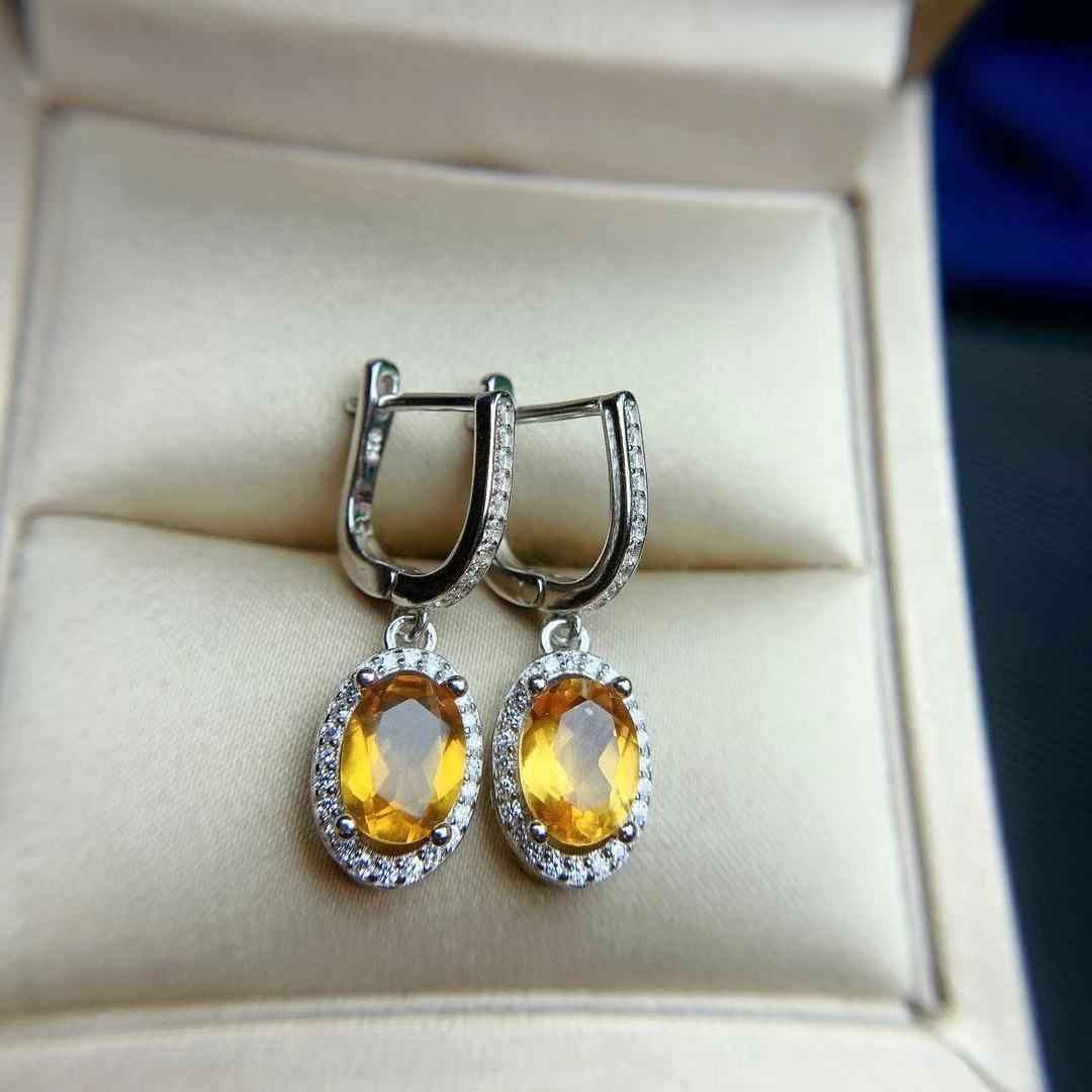 Citrine Drop Earrings - Fortune Earrings