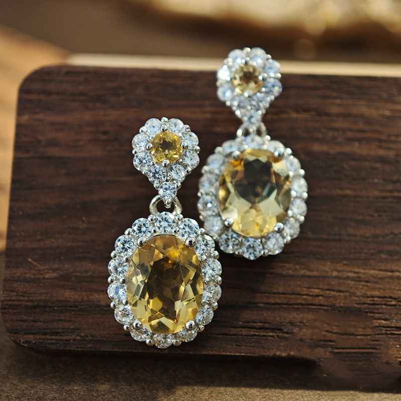 Citrine Dangle Earrings - Success Earrings