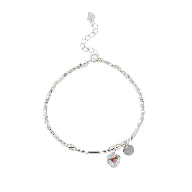 Heart Moonstone Bracelet - June Birthstone Bracelet