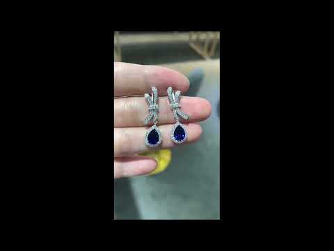 sapphire drop earrings