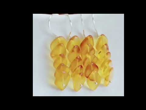 amber dangle earrings