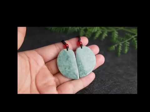 Matching Couple Necklaces - Dragon & Phoenix Jade Pendant Necklace