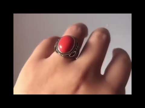 Red Coral Ring for Men - Fortune Ring