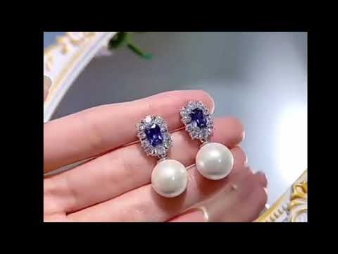 Sapphire Pearl Earrings