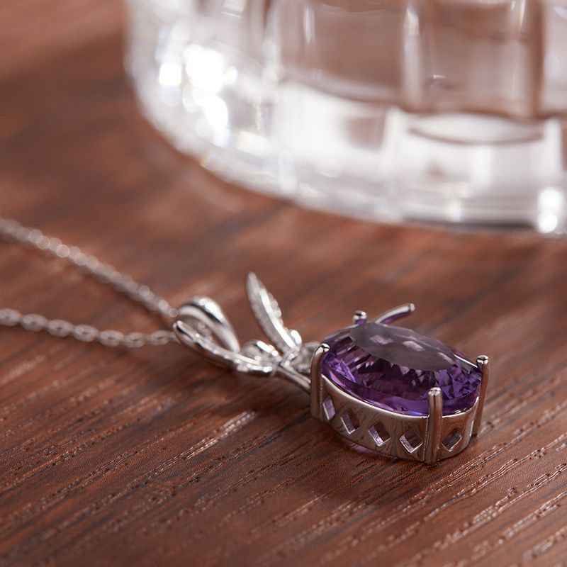 Amethyst Crystal Necklace - Guardian Angel Necklace